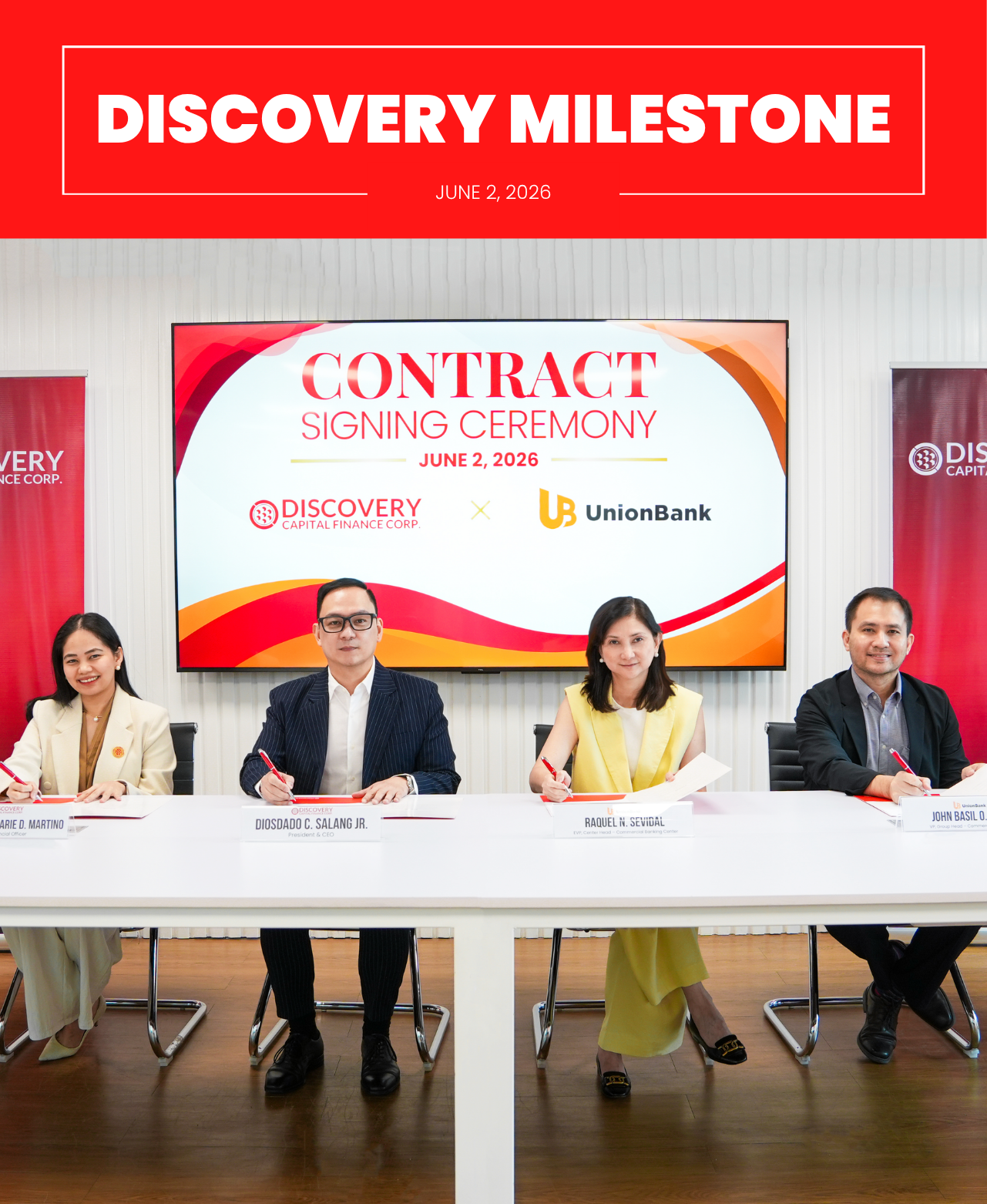 Discovery and UnionBank partnership signing